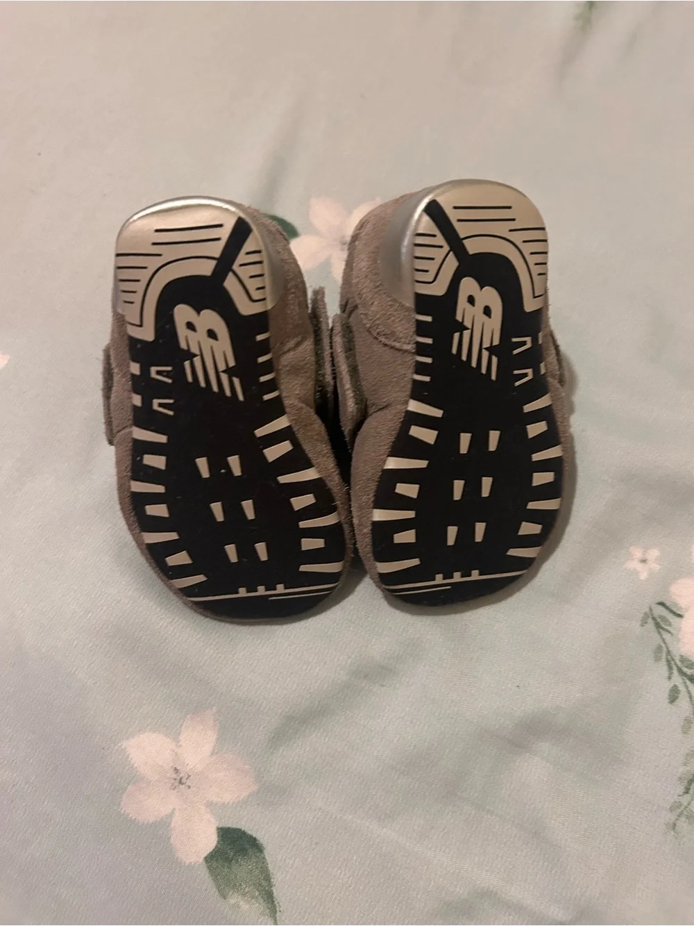 New Balance Toddler Brown/Gray Velcro Suede Sneakers